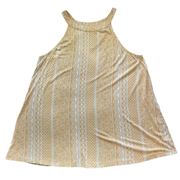 Torrid Yellow & White Border Cutaway Tank Floral Stripe Size 00 (M/L10) - Picture 4 of 10